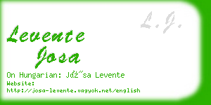 levente josa business card